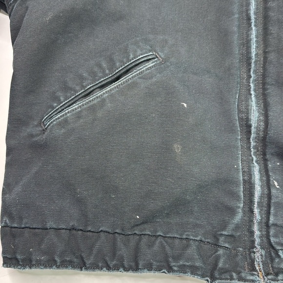 Carhartt J001 Black Detroit Blanket Lined Canvas Jacket 2013 Grunge Large - Picture 13 of 13